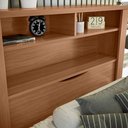 Ver imagem 4 de Cama Solteiro Omaha 1 Porta 2 Gavetas com Tomada Jatoba - Pnr Móveis