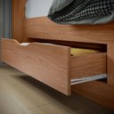 Ver imagem 5 de Cama Solteiro Omaha 1 Porta 2 Gavetas com Tomada Jatoba - Pnr Móveis