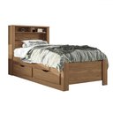 Ver imagem 2 de Cama Solteiro Omaha 1 Porta 2 Gavetas com Tomada Jatoba - Pnr Móveis