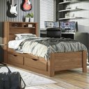 Ver imagem 1 de Cama Solteiro Omaha 1 Porta 2 Gavetas com Tomada Jatoba - Pnr Móveis