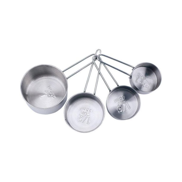 Xícaras Medidoras 4 Peças Inox Mimo Style