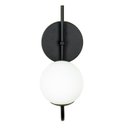 Ver imagem 1 de Arandela Luminária Quarto Globo 12 cm Moderno Preto Fosco BF Decor