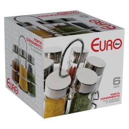 Porta Condimentos Hexa 6 Peças Inox/Transparente Euro - 3
