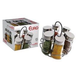 Porta Condimentos Hexa 6 Peças Inox/Transparente Euro - 2