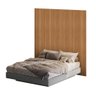 Cama Queen Com Cabeceira Ripada Até O Teto 250cm Bristol Linea Brasil Titanio Nature - 2