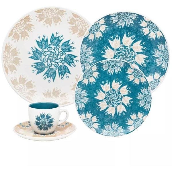 Conjunto Jantar/Cha 30 Peças Etnia Oxfor - 1