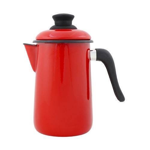 Bule para Café 14cm Vermelho Esmaltado Ewel