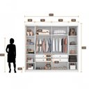 Ver imagem 7 de Guarda Roupa Brusque 8 Gavetas com Espelho MDF-MDP Laqueado Neve Móveis Novo Horizonte