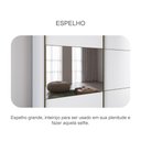 Ver imagem 6 de Guarda Roupa Brusque 8 Gavetas com Espelho MDF-MDP Laqueado Neve Móveis Novo Horizonte