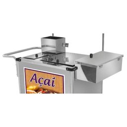 Carrinho de Açaí Inox com Toldo e Rodas Maciças Cefaz - 5