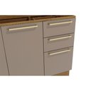 Ver imagem 4 de Gabinete P/ Pia Cozinha Balcão Botanic M624 C/ 2 Portas e 3 Gavetas S/tampo 120cm Nogueira/verde -
