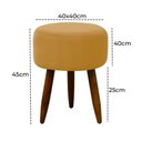 Ver imagem 4 de Puff Banqueta Decorativo Pés Madeira Amarelo