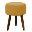 Ver imagem 2 de Puff Banqueta Decorativo Pés Madeira Amarelo