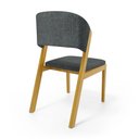 Ver imagem 5 de Cadeira Amanda Madeira Maciça Estofada para Mesa de Jantar Linho Chumbo 406