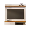 Ver imagem 2 de Painel Tv 55 Pol 141cm Bancada Suspensa para Sala Seluna M20 - D'Rossi Cor Cinamomo e Off White