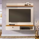 Ver imagem 1 de Painel Tv 55 Pol 141cm Bancada Suspensa para Sala Seluna M20 - D'Rossi Cor Cinamomo e Off White
