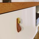 Ver imagem 4 de Painel Tv 55 Pol 141cm Bancada Suspensa para Sala Seluna M20 - D'Rossi Cor Cinamomo e Off White