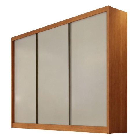 Guarda Roupa Casal Lôgan 3 Portas 6 Gavetas Cinamomo Fendi - Novo Horizonte