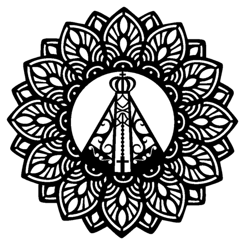 Mandala Decorativa Nossa Senhora Aparecida - MDF 40cm