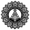 Ver imagem 1 de Mandala Decorativa Nossa Senhora Aparecida - MDF 40cm