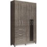 Guarda-Roupa Coral - Colibri - Cinza silver / Ebano - 1