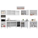 Ver imagem 5 de Armário de Cozinha Modulada de Canto 8 Peças CP09 Balcão com Pia Inox Branco/Preto - Lumil Lumil Móv