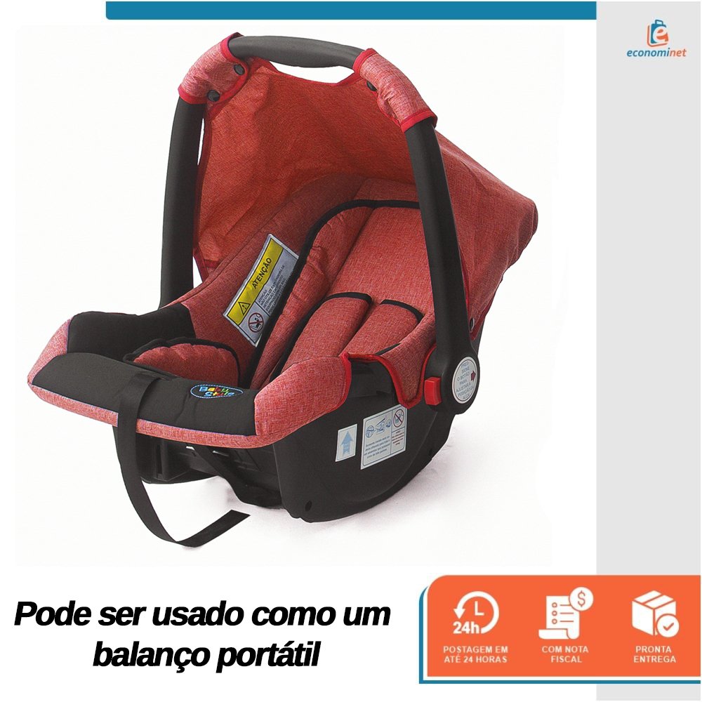 Cadeirinha para Carro Bebê Conforto Assento de Segurança Infantil Vermelho Baby Style 0-13kg Portáti - 5