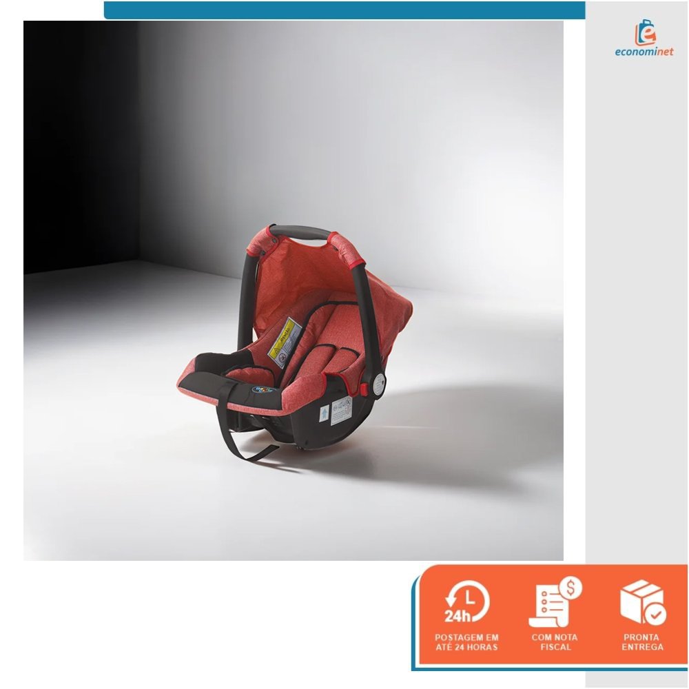 Cadeirinha para Carro Bebê Conforto Assento de Segurança Infantil Vermelho Baby Style 0-13kg Portáti - 6