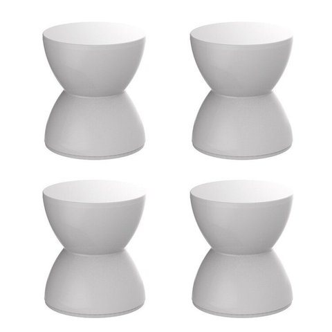 Conjunto com 4 Banquetas Hydro Branco