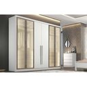 Ver imagem 1 de Guarda Roupa Casal Linea 6PTAS 8GAVS Neve N. Horizonte