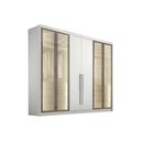 Ver imagem 2 de Guarda Roupa Casal Linea 6PTAS 8GAVS Neve N. Horizonte