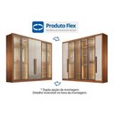 Ver imagem 7 de Guarda Roupa Casal Linea 6PTAS 8GAVS Neve N. Horizonte