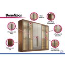 Ver imagem 5 de Guarda Roupa Casal Linea 6PTAS 8GAVS Neve N. Horizonte