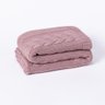 Manta Sofa Sala Cama Casal Tricot Viena Rose - 2