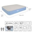 Ver imagem 5 de Colchão Inflável Casal Queen Layer Tech Resistente com Bomba Elétrica Embutida Vg Plus 220v