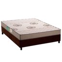 Ver imagem 1 de Cama Box Viúva: Colchão Espuma D33 Polar Pérola Clean + Base Crc Suede Brown (128x188)