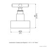 Acabamento para registro base 1.1/2" C64 Titanio Perflex - 2