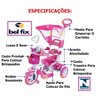 Triciclo Infantil Rosa Capota Removível Com Música E Luzes - 3