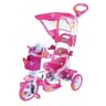 Triciclo Infantil Rosa Capota Removível Com Música E Luzes - 1