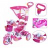 Triciclo Infantil Rosa Capota Removível Com Música E Luzes - 4