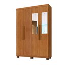 Ver imagem 2 de Guarda Roupa com Espelho 4 Portas 3 Gavetas Milão Benetil Cor:cinamomo