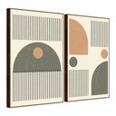 Ver imagem 2 de Quadro Decorativo Minimalista Formas Geométricas e Linhas Moldura Filete:moldura Ypê/60x90