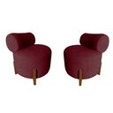 Ver imagem 1 de Kit 2 Poltronas Decorativa Mônaco Suede Marsala