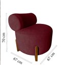 Ver imagem 6 de Kit 2 Poltronas Decorativa Mônaco Suede Marsala