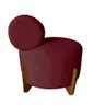 Kit 2 Poltronas Decorativa Mônaco Suede Marsala - 3