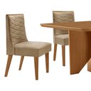 Ver mais imagens de Mesa de Jantar Evora 90cm Mdf Canto Copo e com 4 Cadeiras Safira