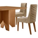 Ver imagem 7 de Mesa de Jantar Evora 90cm Mdf Canto Copo e com 4 Cadeiras Safira