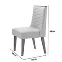 Ver imagem 4 de Mesa de Jantar Evora 90cm Mdf Canto Copo e com 4 Cadeiras Safira