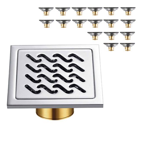 Ralo Inox 10x10 Anti Odor Anti Inseto Kit 17 Uni Quintal Banheiro Lavabo Banheiro Jardim Casa Varand