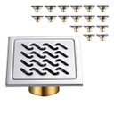 Ver imagem 1 de Ralo Inox 10x10 Anti Odor Anti Inseto Kit 17 Uni Quintal Banheiro Lavabo Banheiro Jardim Casa Varand